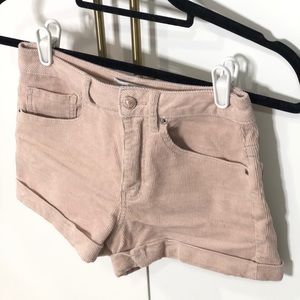 Corduroy cuffed shorts midrise midi high waisted